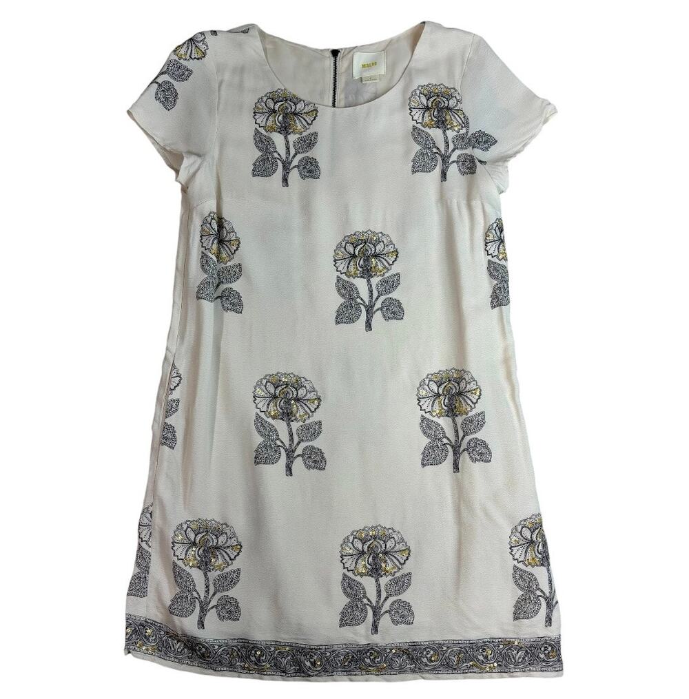 MAEVE WOMEN'S BOHO FLORAL PATTERNED RELAXED FIT DRESS SIZE 2